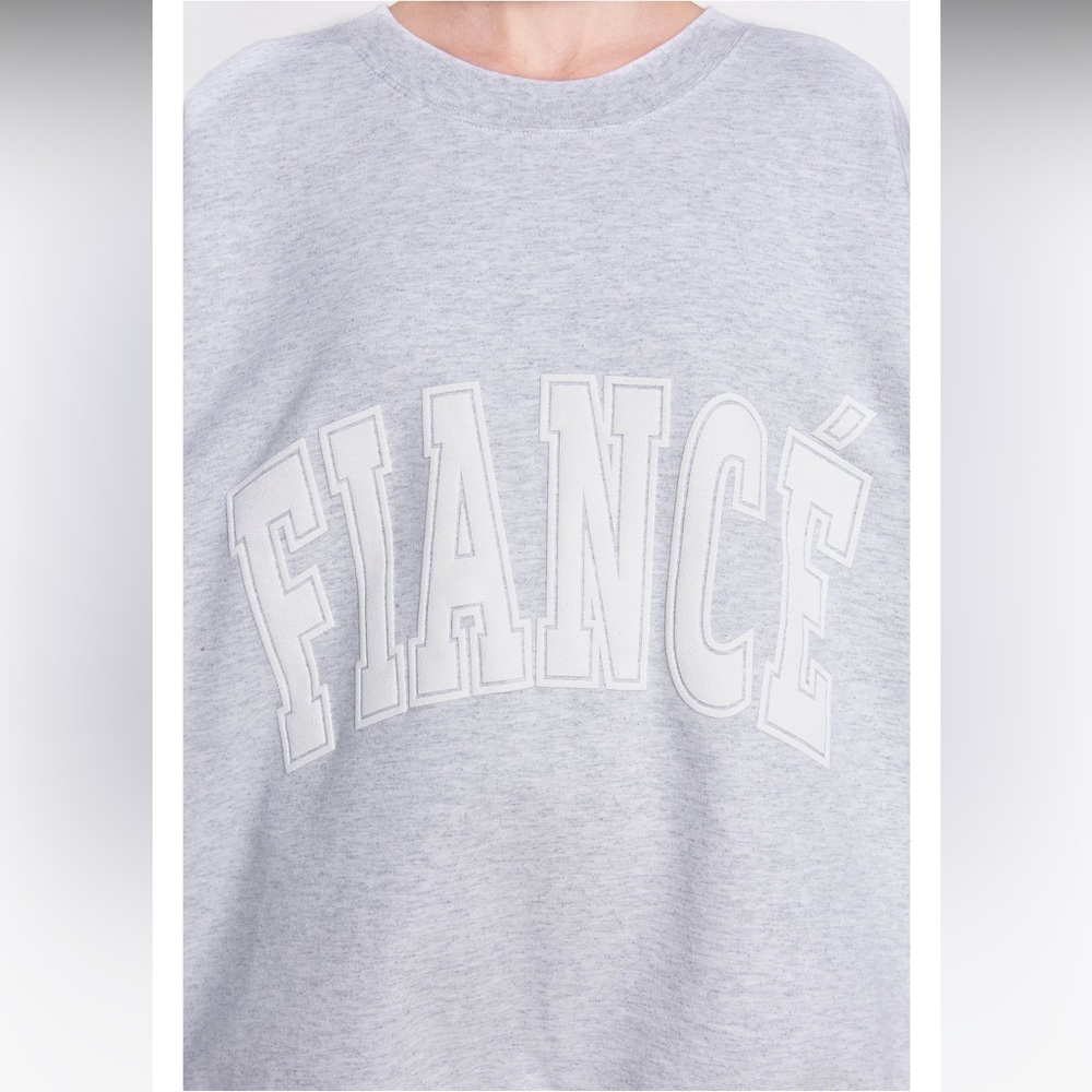 The Bar varsity Fiancé sweatshirt.